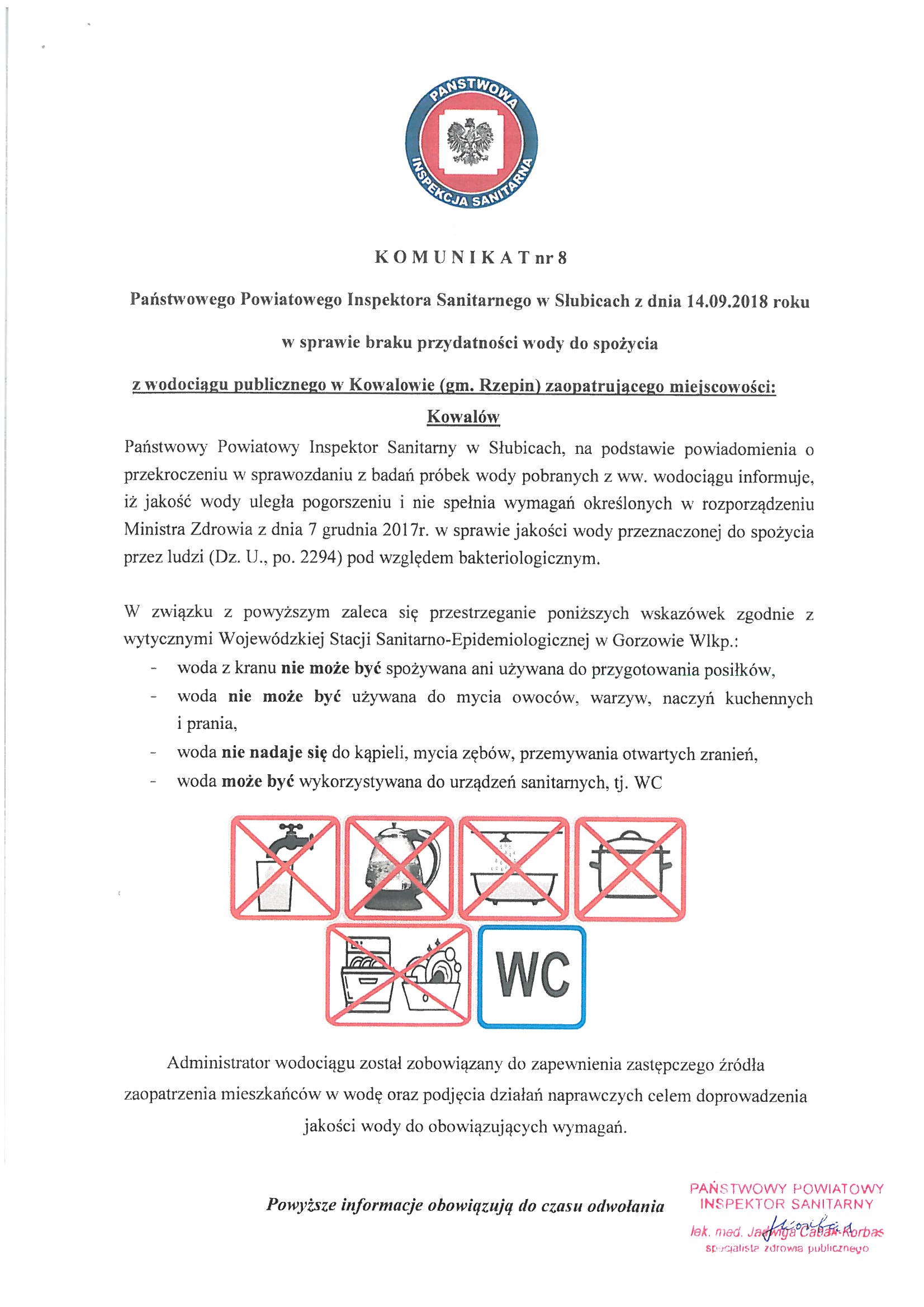 Ilustracja do informacji: Komunikat Państwowego Powiatowego Inspektora Sanitarnego w Słubicach