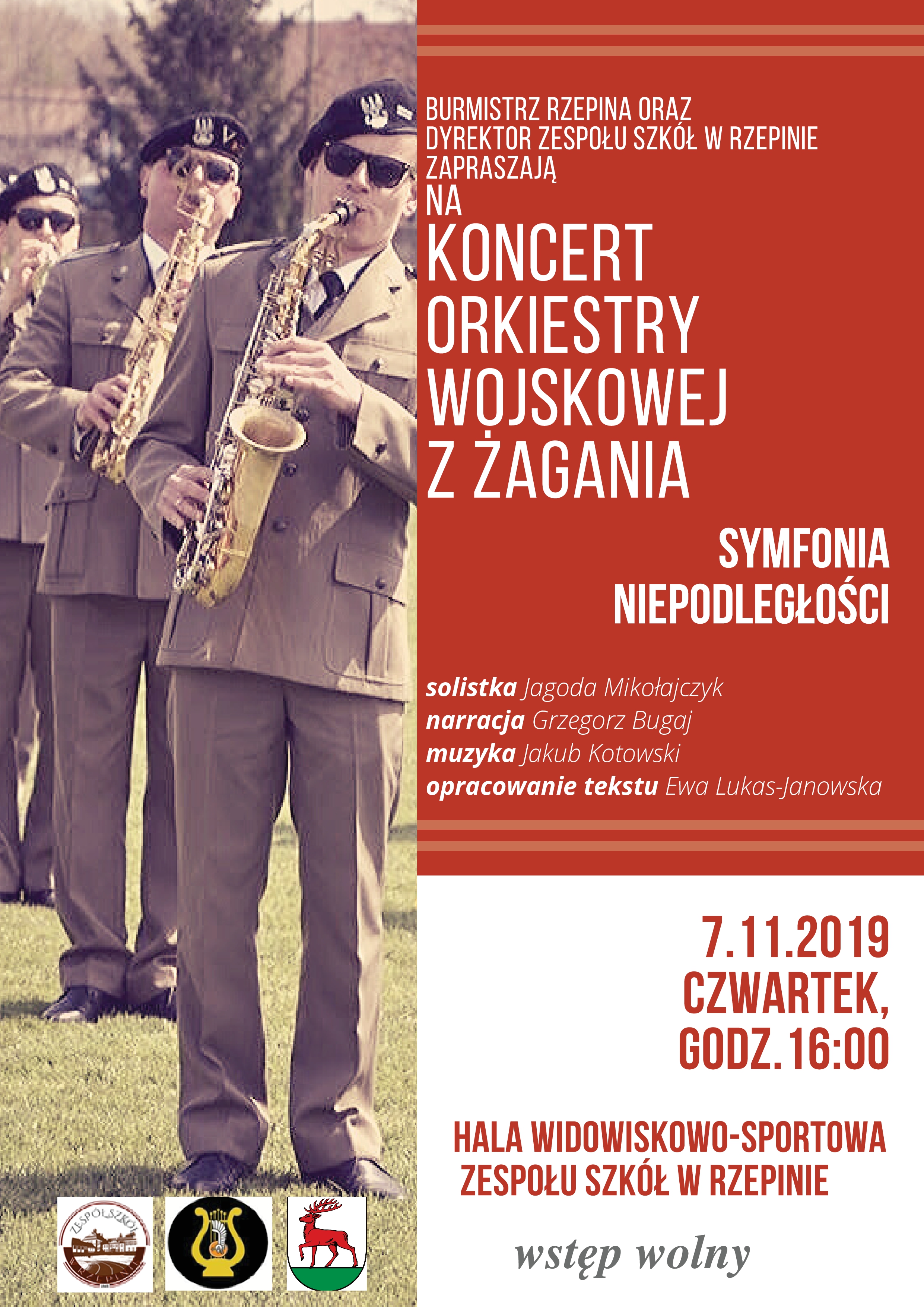 Ilustracja do informacji: Zapraszamy na Koncert Orkiestry Wojskowej z Żagania