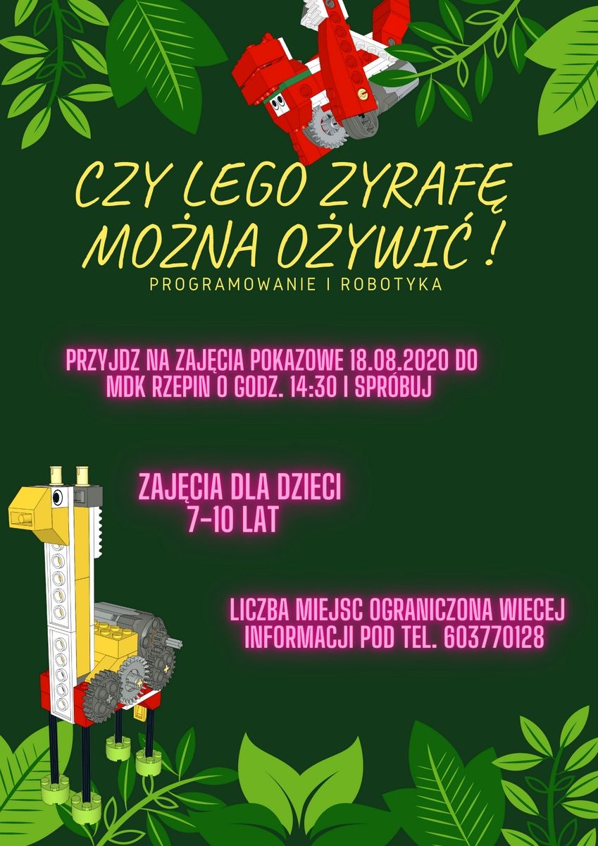 Ilustracja do informacji: Zajęcia z programowania i robotyki Lego !