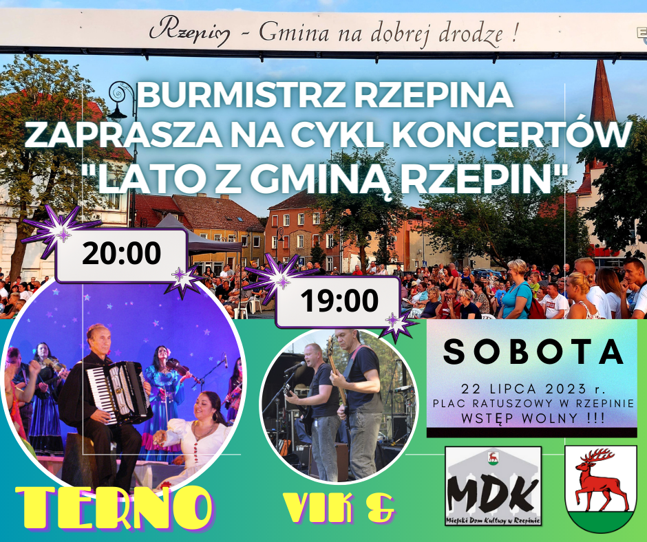 Ilustracja do informacji: Burmistrz Rzepina zaprasza na koncerty na "Starym Rynku" w Rzepinie